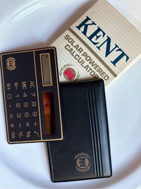 Retro Kent Solar Calculator Vintage Collectible
